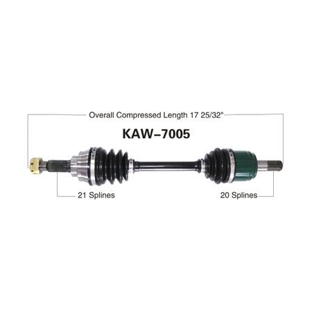 Wide Open OE Replacement CV Axle for KAW FRONT R KVF360 PRAIRIE 4X 03-12 KAW-7005